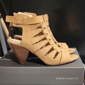 Vince Camuto Camel Strappy Heeled Sandals